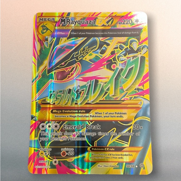 Pokemon Other - 2015 Pokemon Full Art 'Mega Rayquaza EX'  98/98 ~XY Ancient Origins ~ Ultra Rare